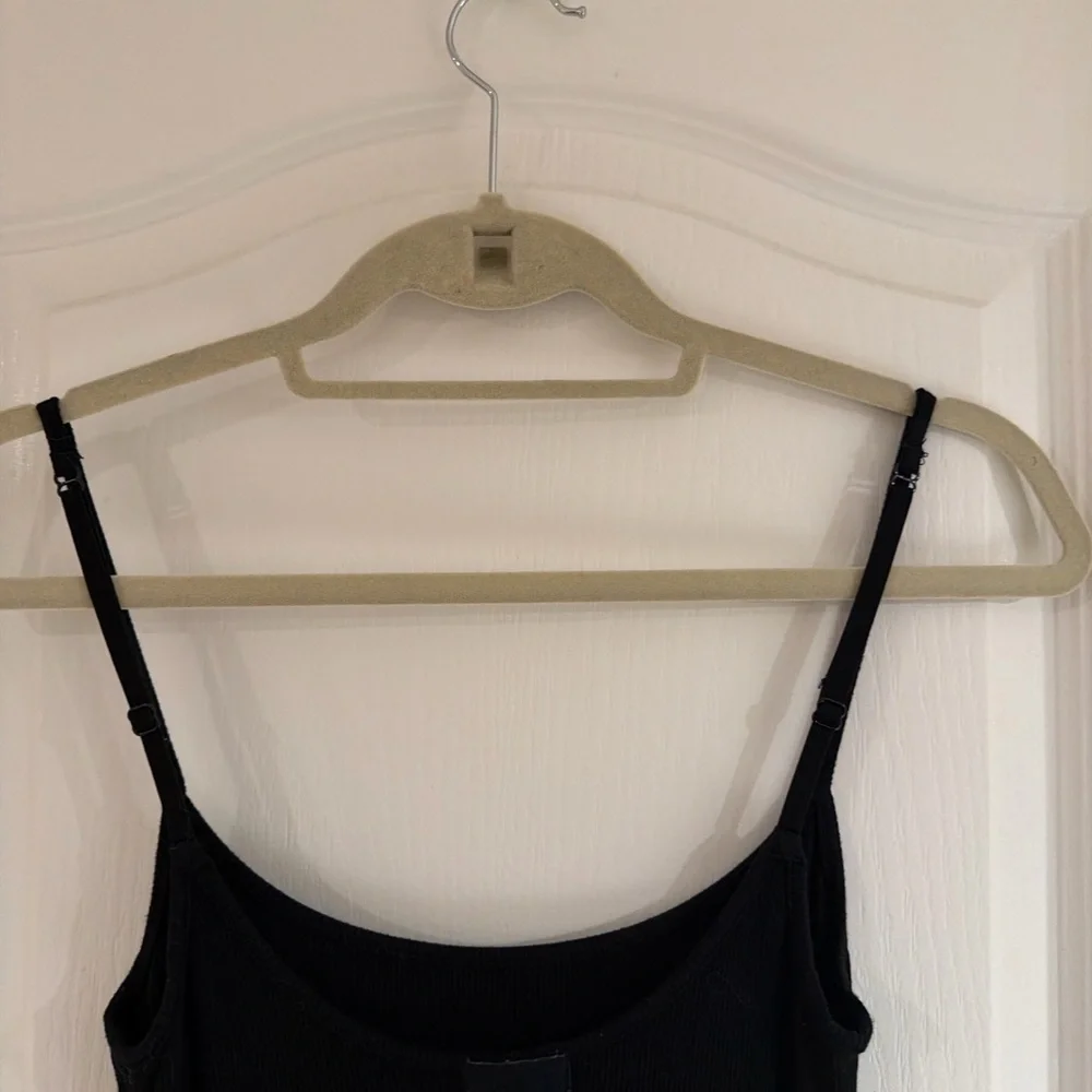 Skims Ribbed Black Maxi Dress Size Large - Picture 2 of 5